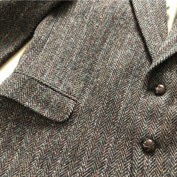 Vintage Harris Tweed Blazer Jacket Hand Woven in Scotland - Picture 9 of 13